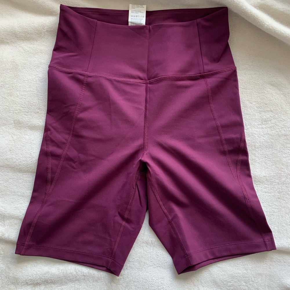 Gently Used Girlfriend Collective Plum High-Rise Bike Short M
